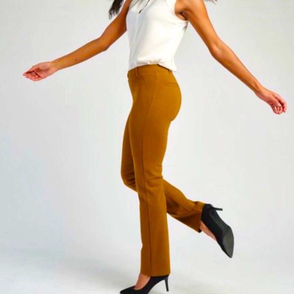 BetaBrand Womens Brown Pants Slacks Yoga Band NEW